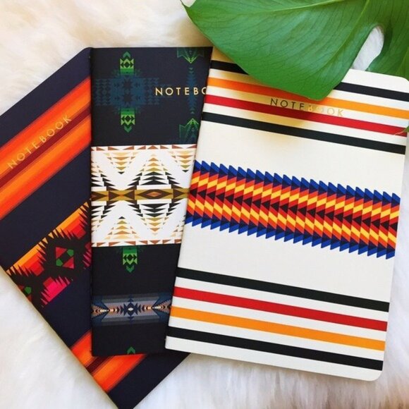 New Pendleton Southwest Striped Classic Pattern Lined Notebook - Picture 1 of 3